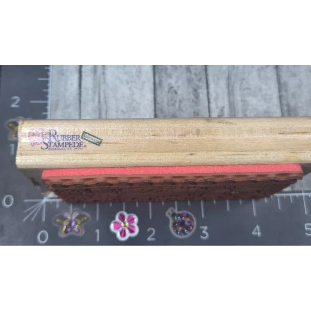 Rubber Stampede Cynthia's Lace Strip A339F Rubber Stamp Wood #Q42